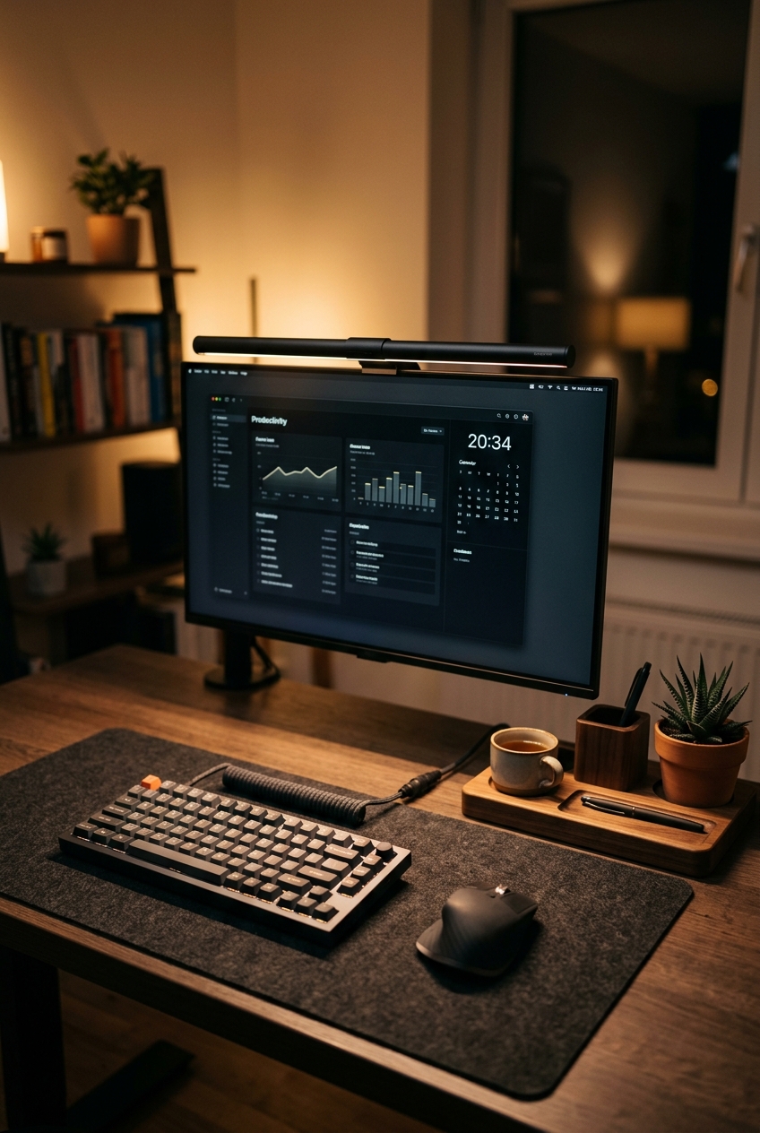 Ergonomic home office workstation gear - Desk Comfort & Health